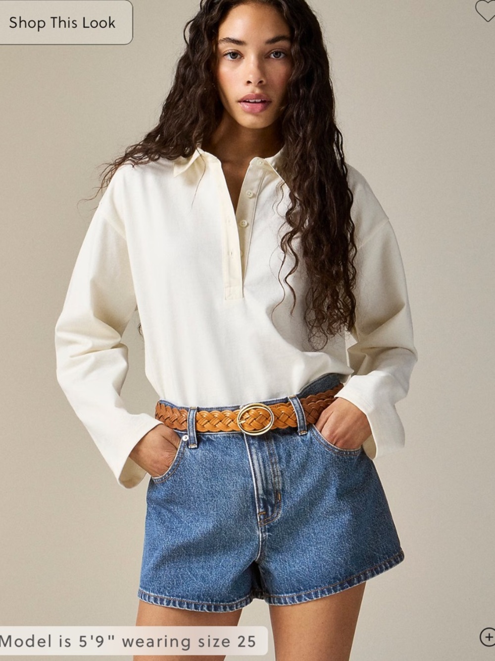 J Crew Low-rise denim short